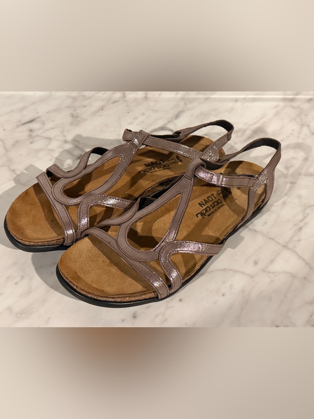 Naot Dorith Sandal - Elegant Flats Collection - Silver Threads - Size 9-9.5 - Picture 6 of 13